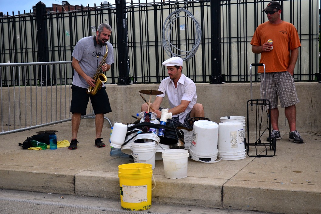 Saxophone and Plastic Drumkit Saxophone and Plastic Drumkit