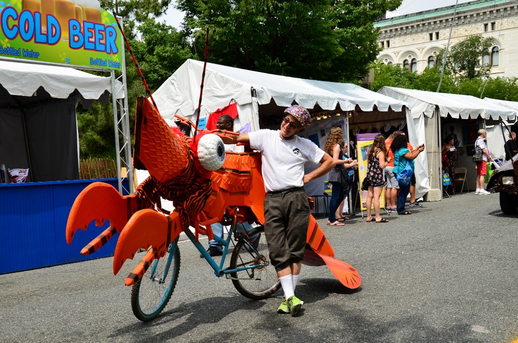 Posing With His Crustacean Bike Posing With His Crustacean Bike