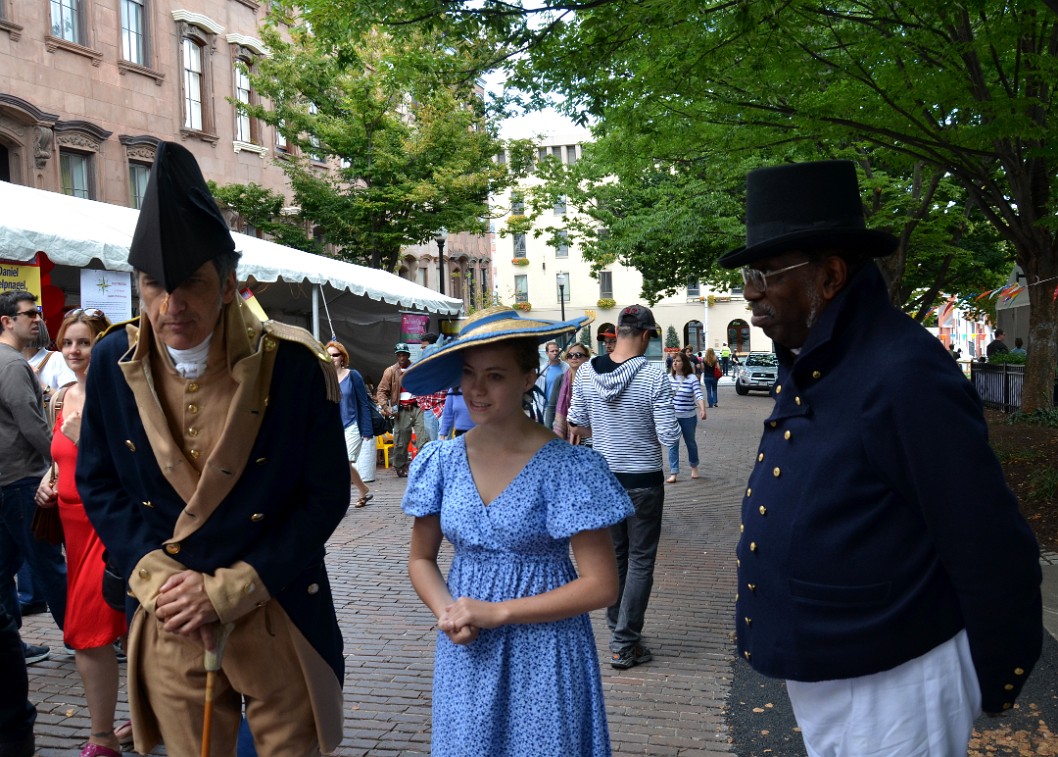 Lt. Colonel George Armistead, His Wife, and a Citizen Artilleryman