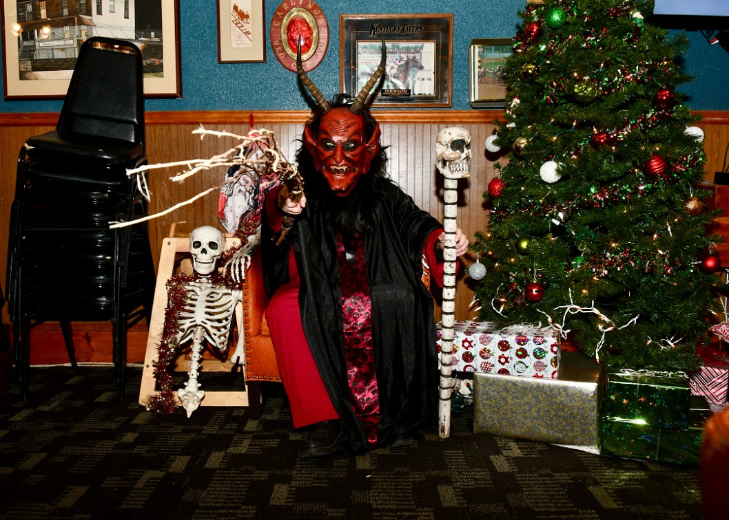 Krampus on a Throne