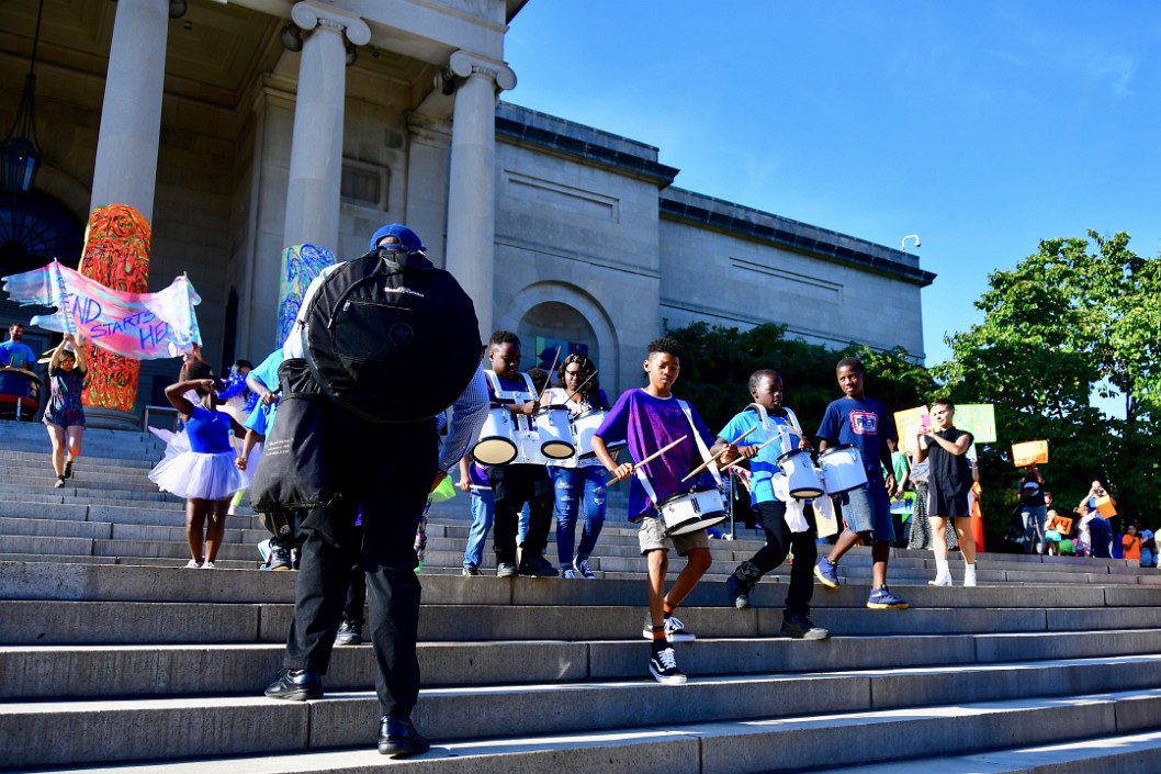 Marching Down the Steps