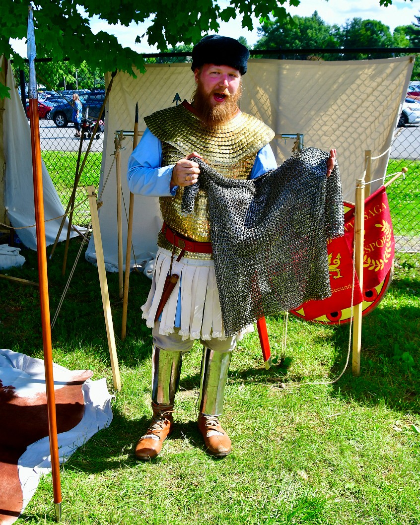 Holding a Chain Hauberk