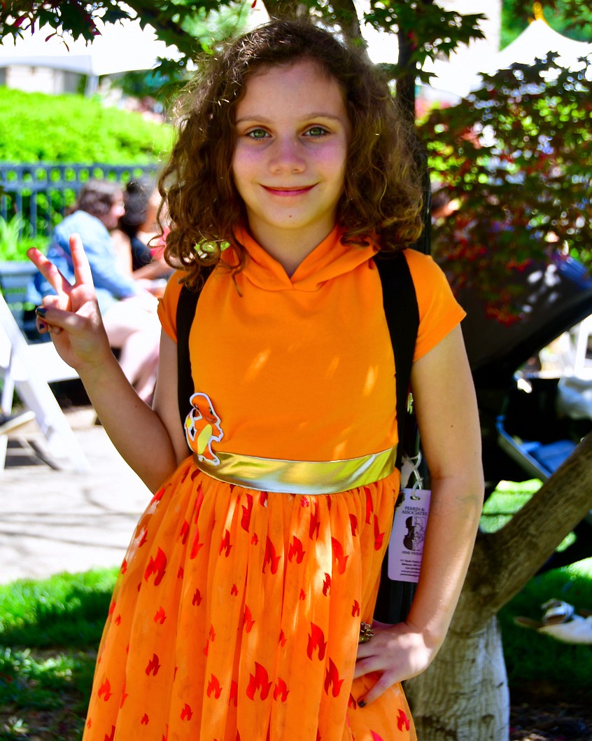 Inez in an Awesome Charmander Dress 2