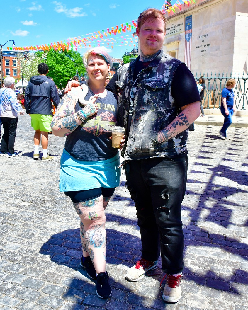 Tattoo Artist, Partner, and Fabulous Ball Python 1