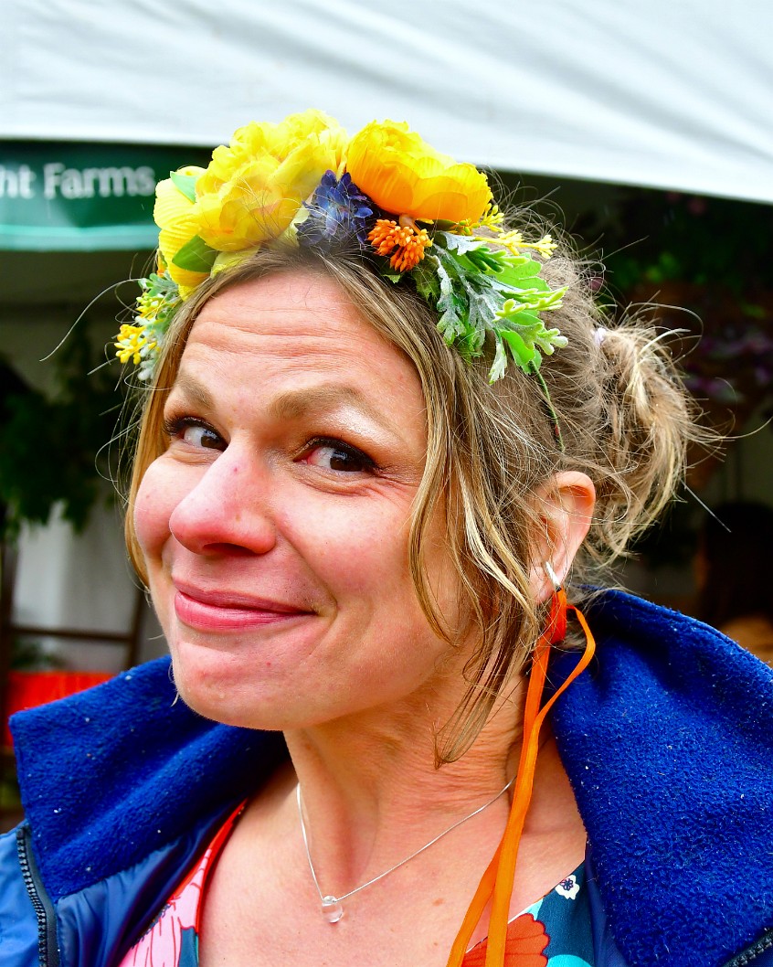 Hair-Flowers and a Grin