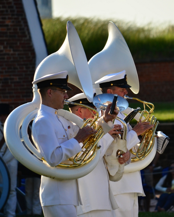 Sousaphones Playing Together