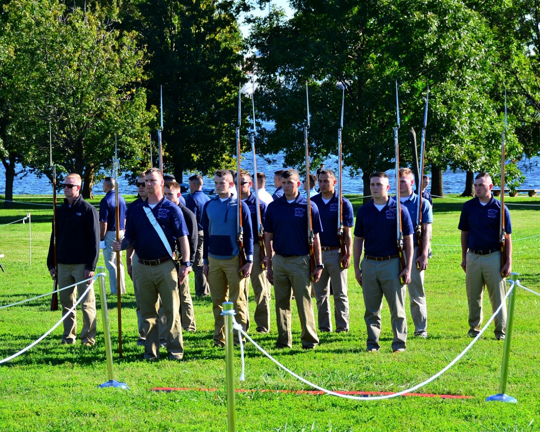 Military Men Practicing Their Drill