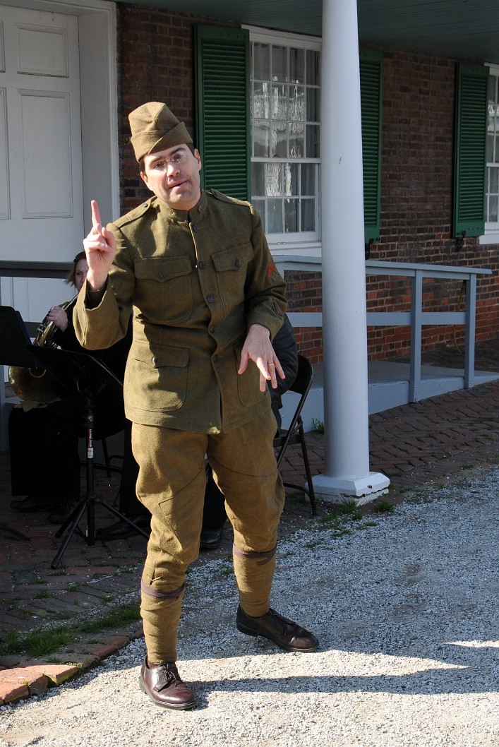 WWI Reenactor Discussing Veterans Through the Ages WWI Reenactor Discussing Veterans Through the Ages