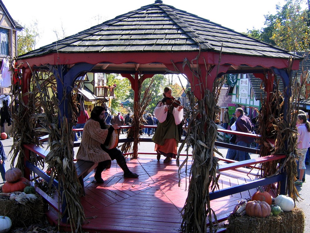 Musical Duo in the Gazebo