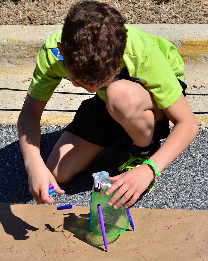 Malachi Setting Up His Self-Made Art Bot Malachi Setting Up His Self-Made Art Bot