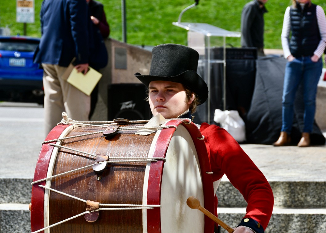 Big Drum and Stern Face