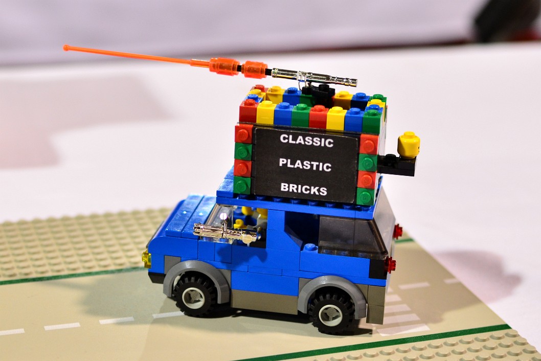 Classic Plastic Blocks Truck Firing Its Laser Classic Plastic Blocks Truck Firing Its Laser