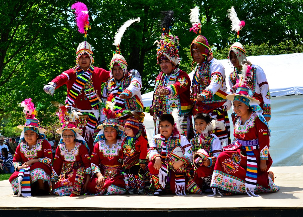 Colorful Dancers Posing Colorful Dancers Posing