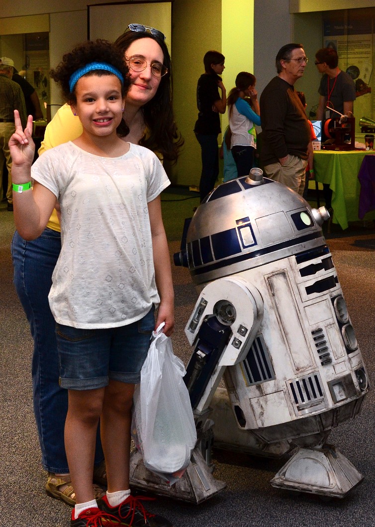 Posing With Mom and R2-D2 Posing With Mom and R2-D2