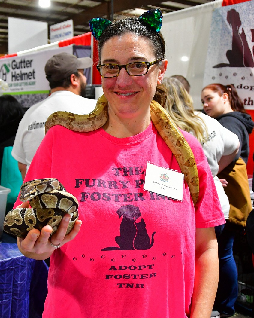 Snakes and Katie of The Furry Paws Foster Inn